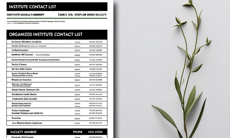✅ Verified Institute Contact List – Bulk Data Provider